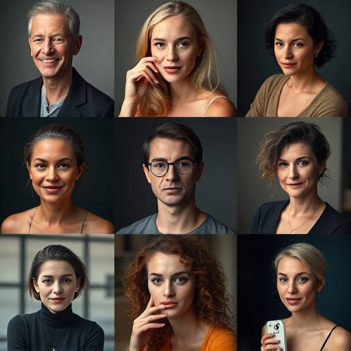 A collage of diverse professional photoshoot images: portrait, product, and lifestyle.