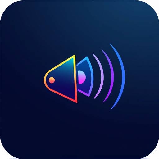 Icon representing a screen reader with sound waves emanating from a speaker.