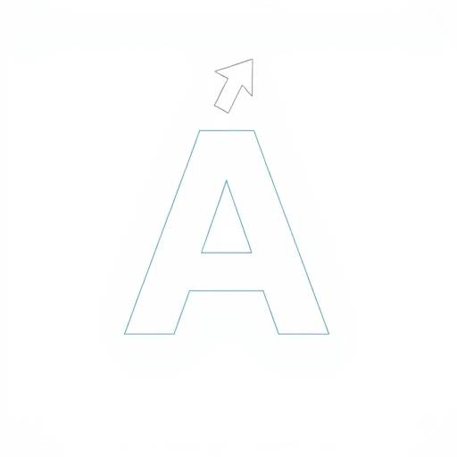 Icon representing adjustable text size with a capital A and an upward arrow.